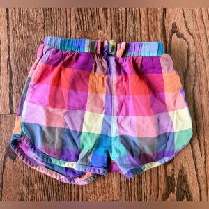 Colorful Checkered Girls Shorts -Size 5t